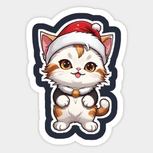 Cat Christmas Sticker